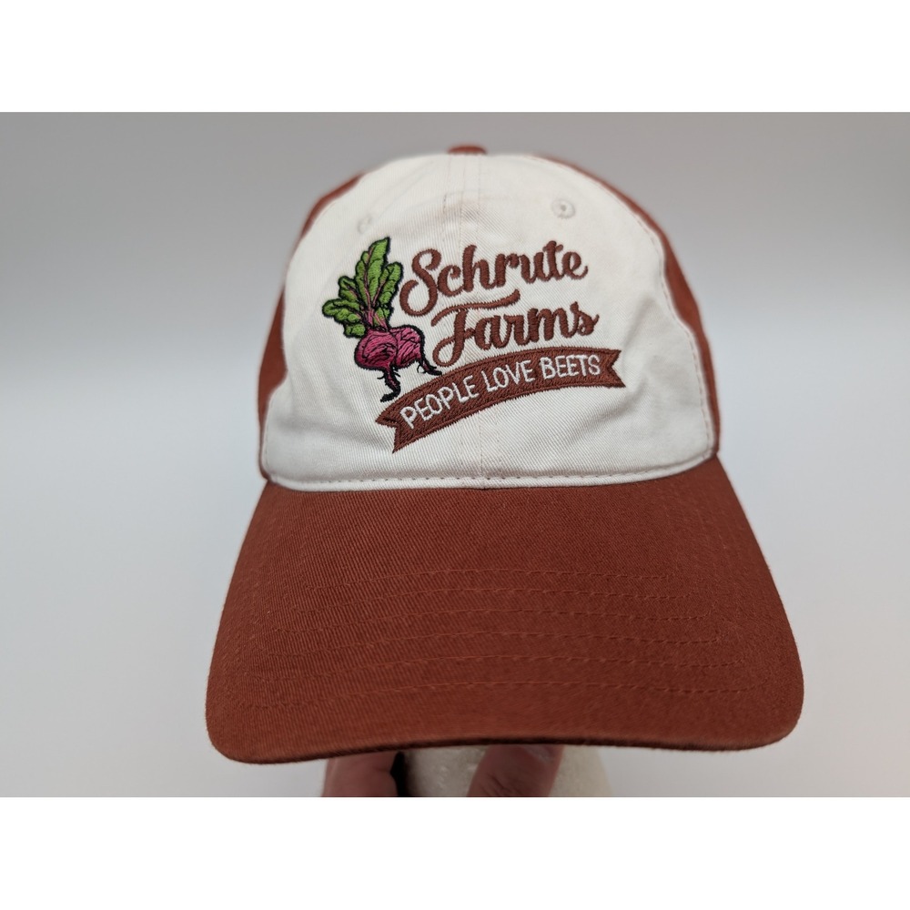 The Office Schrute Farms People Love Beets Baseball Cap Hat Brown Adjustable